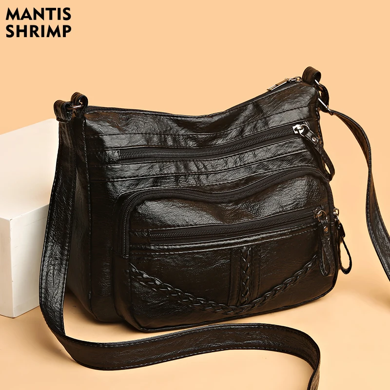 

2022 New Luxury Handbags for Women Shoulder Bag Female Casual Tote Bags Hobo Soft PU Leather Ladies Crossbody Messenger Bag Sac