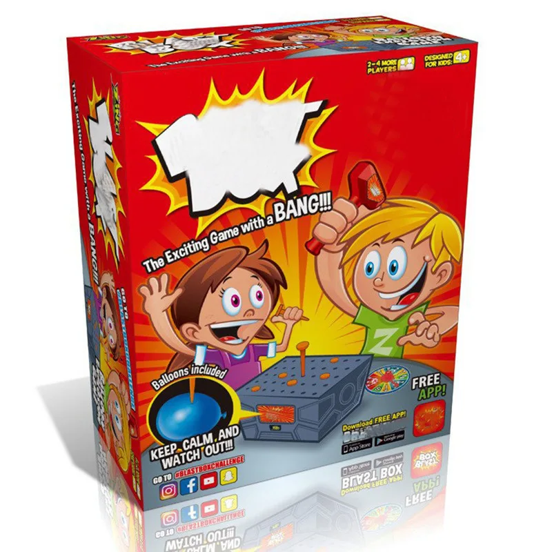 Multi party pranks pranks on balloons exploding toys knocking on boxes stimulating board games