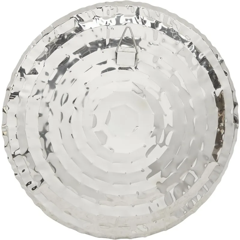 79 لوحة معدنية من الفولاذ المقاوم للصدأ لتزيين جدران المنزل مع تصميم مطروق، مجموعة من 9 فنات جدارية 16 بوصة عمق، فضي