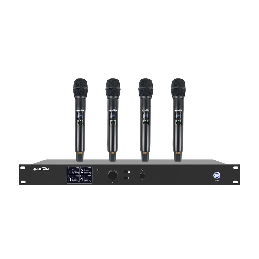 High Quality Rechargeable 2-channel/4-channel Cardioid Wireless Handheld Microphone Digital Wireless Conference System