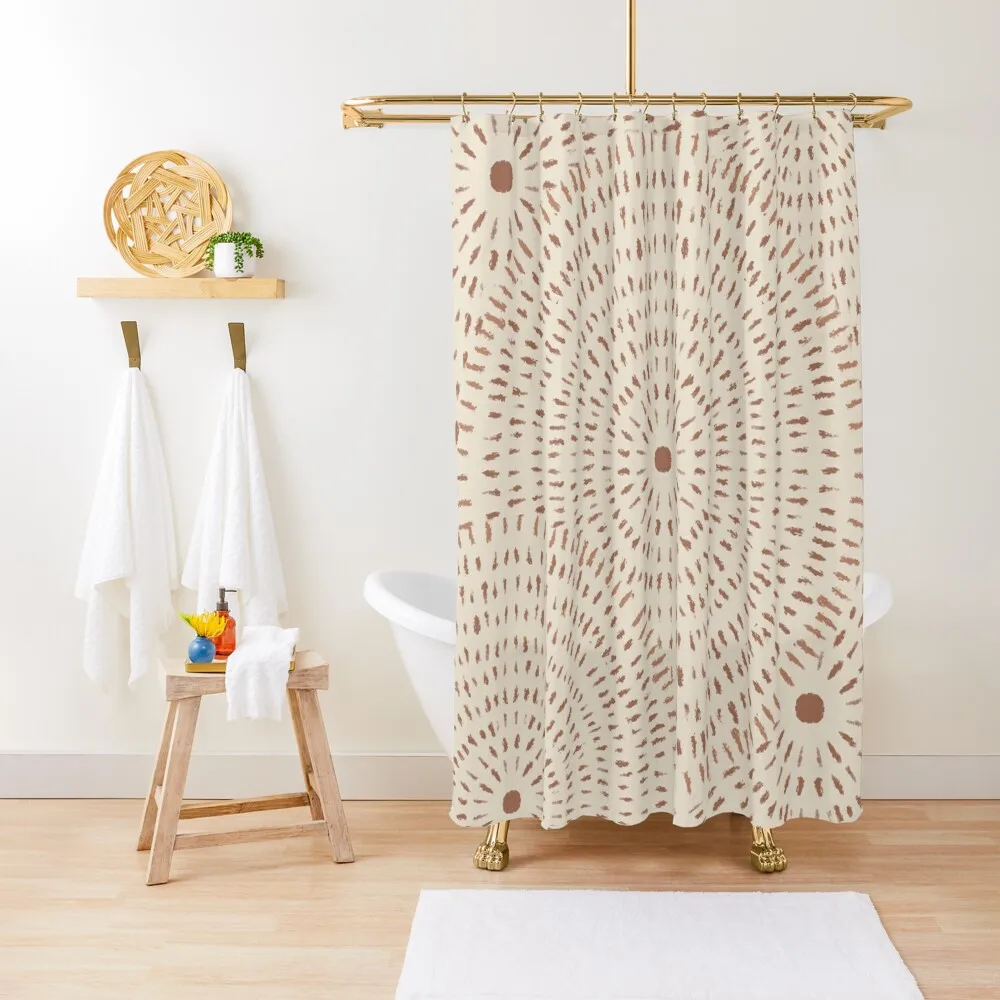 

Mid-Century Minimalist Circle Pattern Design Shower Curtain Shower For Bathroom Bathroom Accessorys Bathroom Decor Curtain