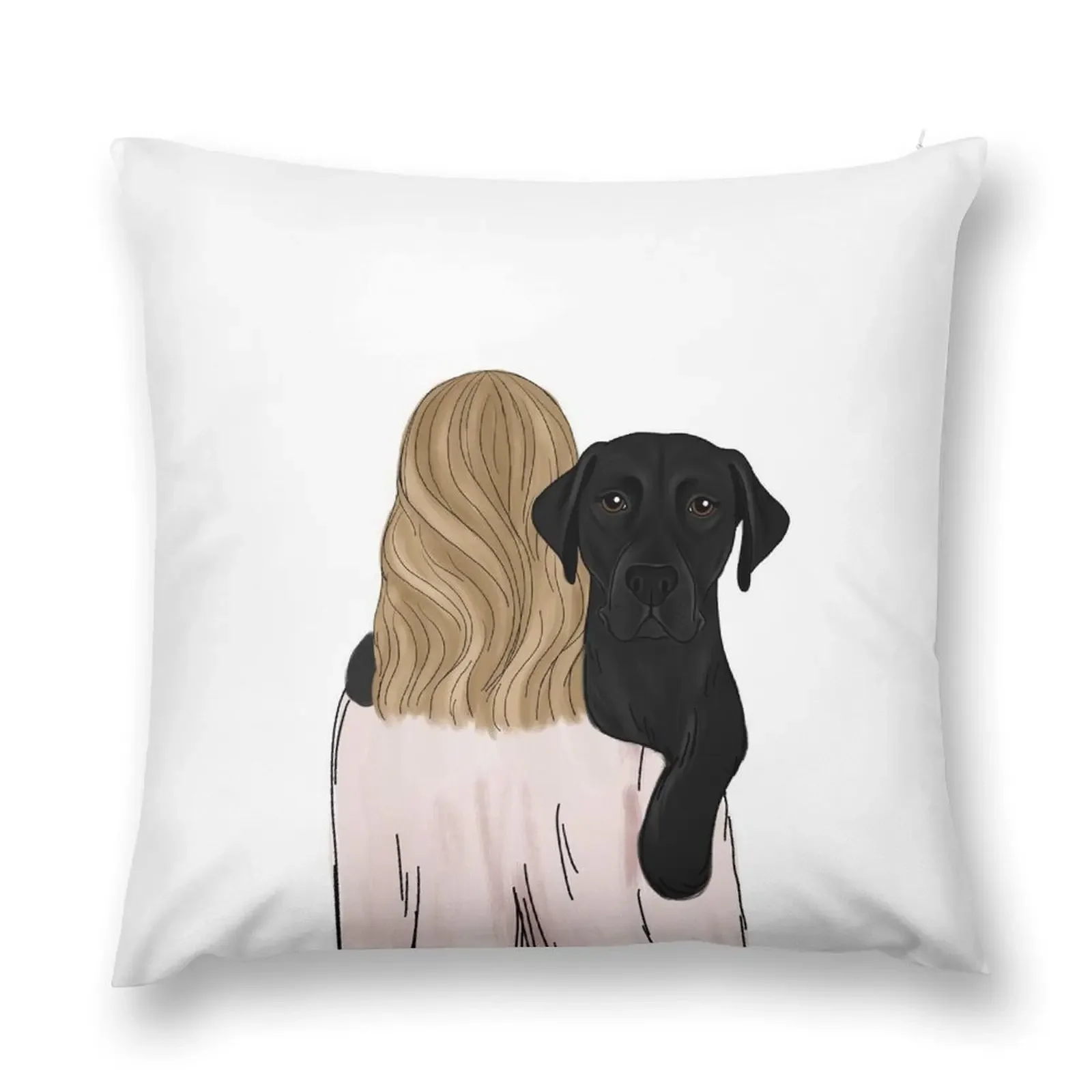 

Black Lab Dog Mom Throw Pillow Pillow Case Christmas Embroidered Cushion Cover Luxury Pillow Cover