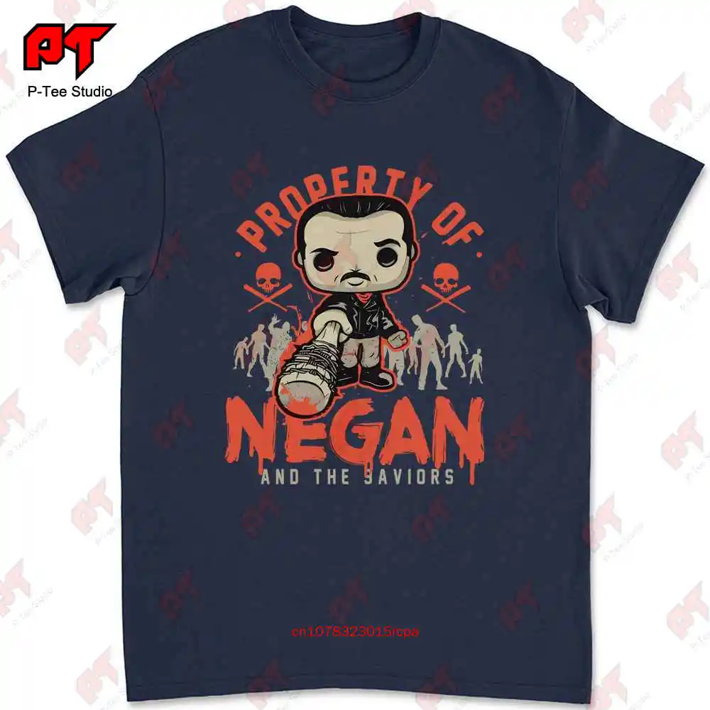 Funko Pop Mens Property Of Negan The Saviors Walking Dead T Shirt New S M L Xl 0NF6