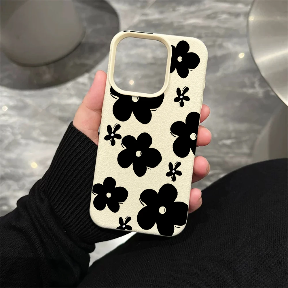 Große Kleine Schwarze Flecken Handyhülle für iPhone 17 16 15 14 13 12 Pro Max 16 15 14 Plus 17 16 15 14 Pro 17Air Silikon Matt Cover – Detail 5