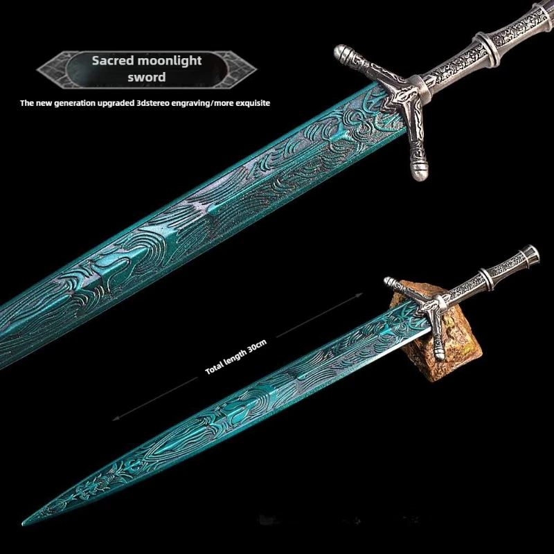 30 سنتيمتر/11.81in لعبة الطرفية ضوء القمر المقدس السيف كاتانا Japonesa سلاح معدني نموذج سطح المكتب تحصيل حلية الصبي لعبة هدية