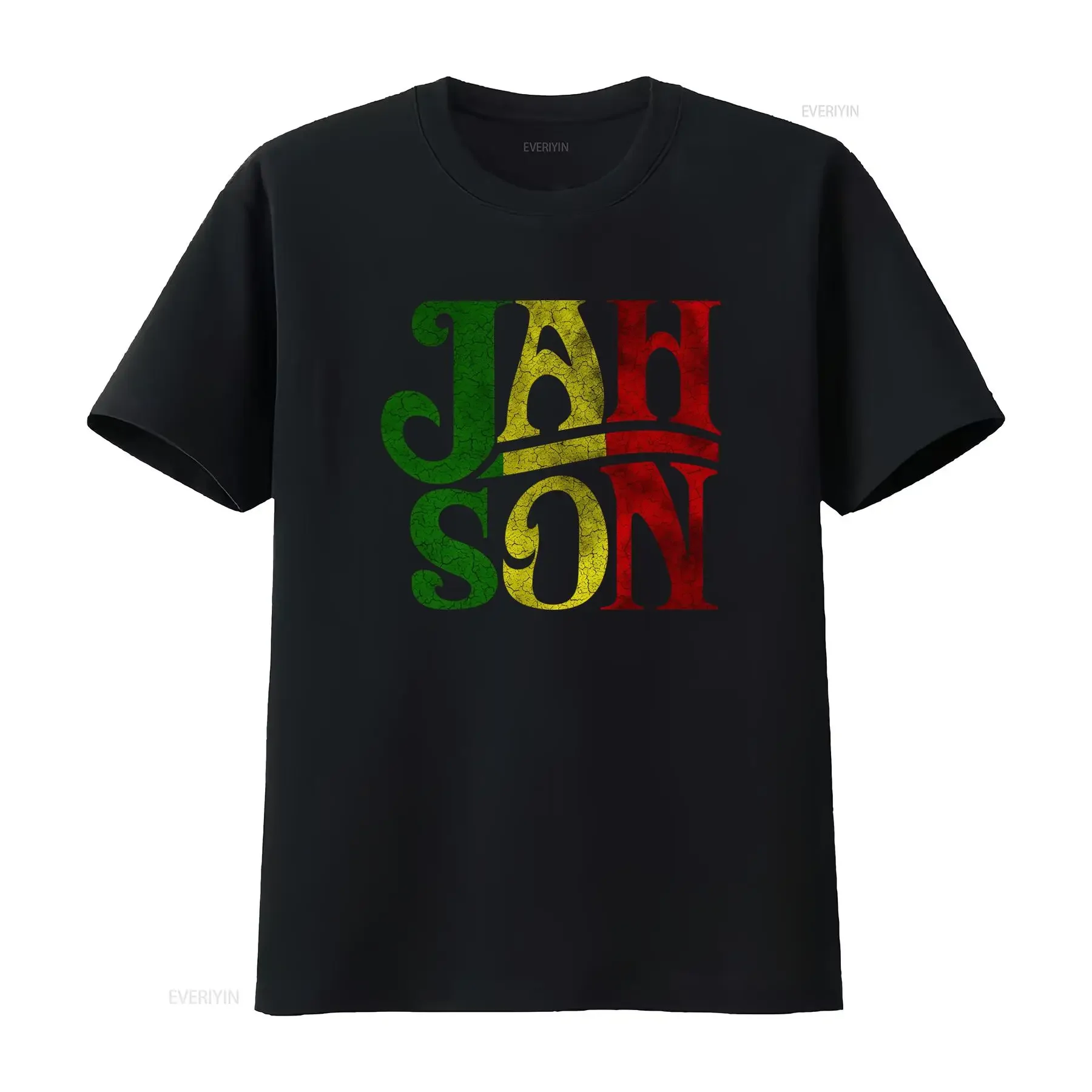 Jah Son T Shirt Rasta Rastafari Babylon Irie Ska Reggae Jamaica Africa Ethiopia Print vintage Washed Unisex homme Versatile
