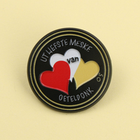 Heart Badge UT LIEFSTE MESKE OETELDONK Enamel Metal Funny Lapel Pins Brooches Badges Gift for Kids Friends