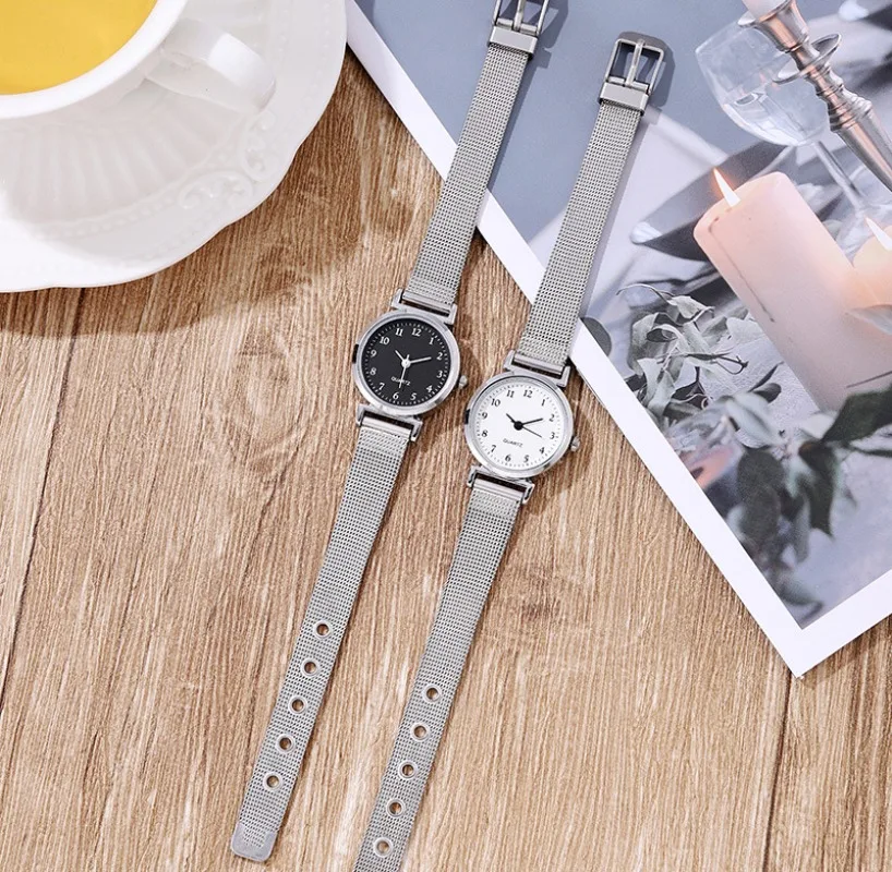 Women Watches Silver Mesh Strap Women's Bracelet Watch Casual College Style Fashion Versatile Clock Gift Часы Женские Наручные