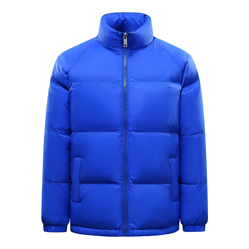 

Мужская утепленная куртка-пуховик на молнии, весна 2026, белая, с наполнителем из утиного пуха, стандартный крой, для активного отдыха, повседневная, на молнии