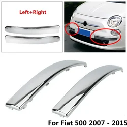 Chrome Silver Car Front Bumper Moulding Lower Trim For Fiat 500 2007-2015 Chromium Styling Bumper Lower Trim Cover 735455056 /57