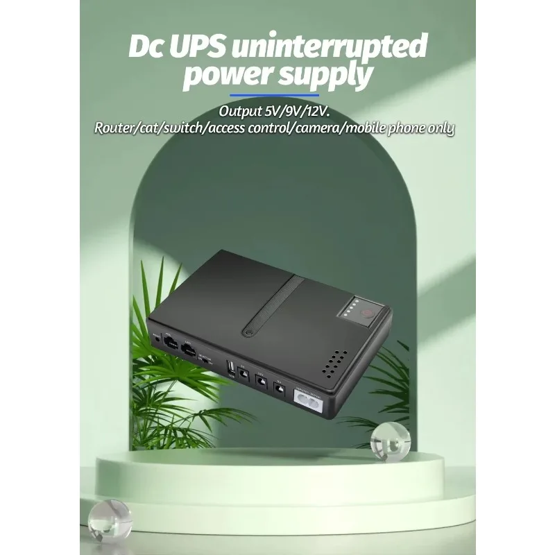 DC18W/36W DC1018L/DC1036L 1A/2A 5V/9V/12V Large Capacity Multipurpose Mini Portable UPS Backup Power Adapter for WiFi Router