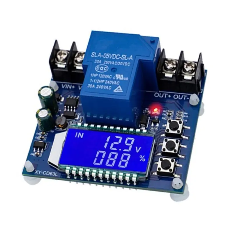 N75R-XY-CD63L 30A Battery Charge Discharge Controller Low Voltage Cut Off Switch Undervoltage Overvoltage Protection Display