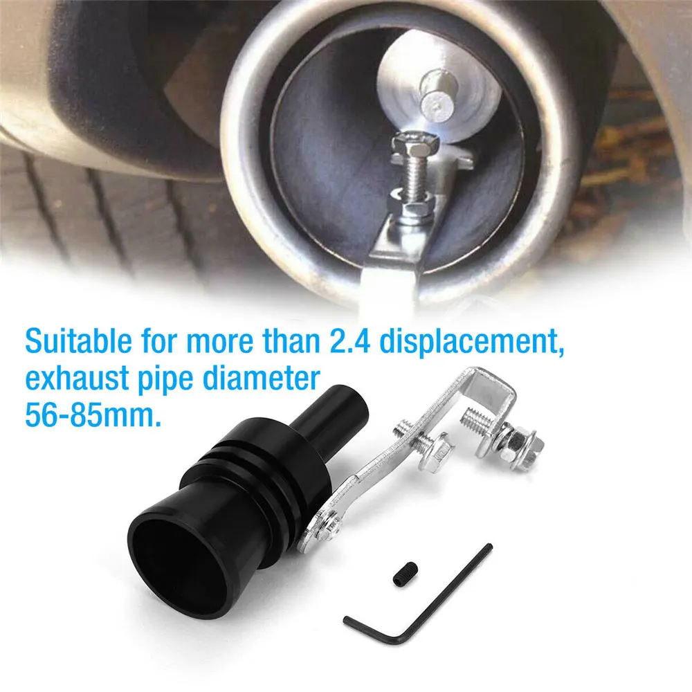 Universal Aluminum Turbo Sound Exhaust Muffler Pipe Whistle Car Blow off valve Tip Simulator Whistler