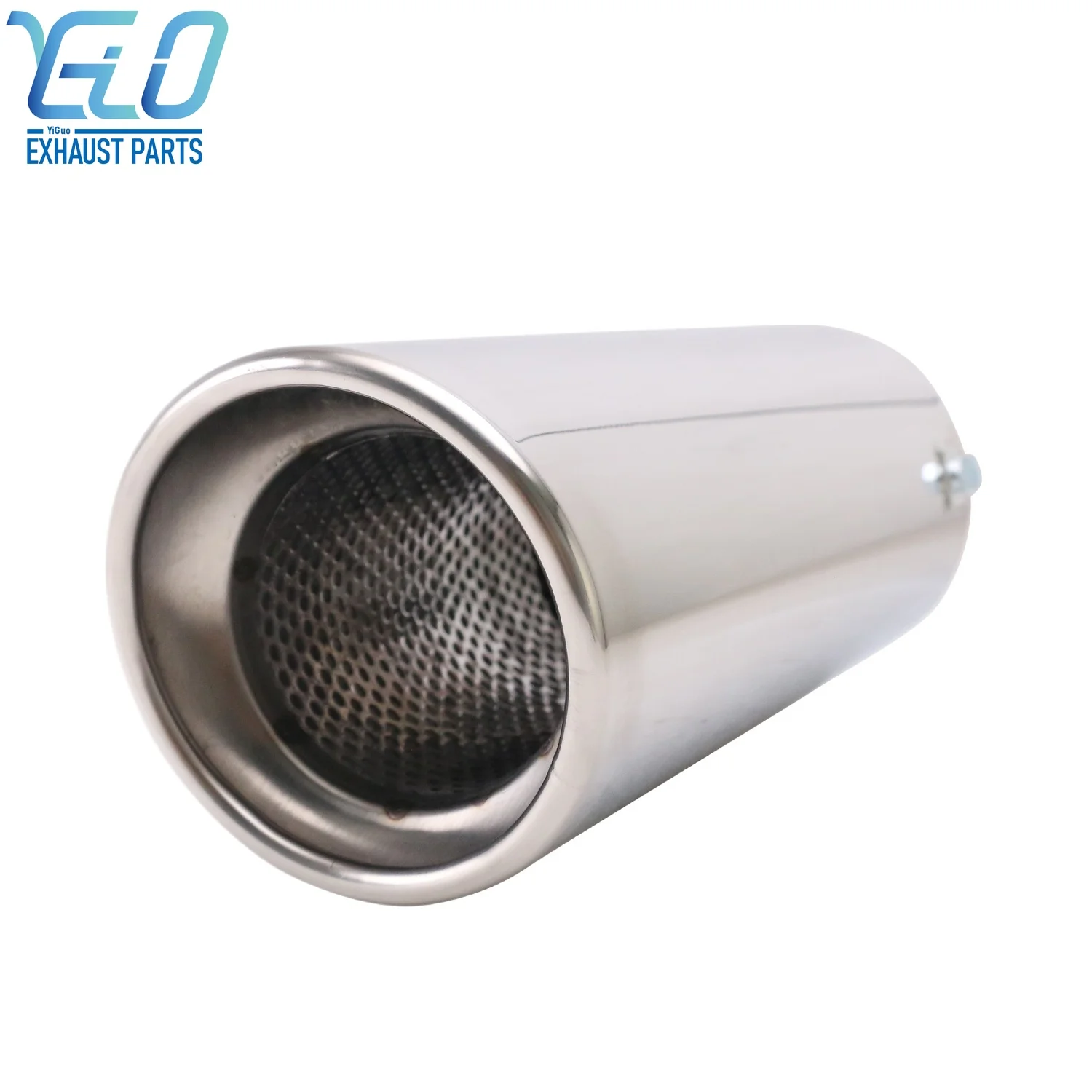 Stainless Steel 304 Exhaust Muffler Tip Universal Car Exhaust End Tip 102mm inlet outlet Slant Muffler Tail Pipe