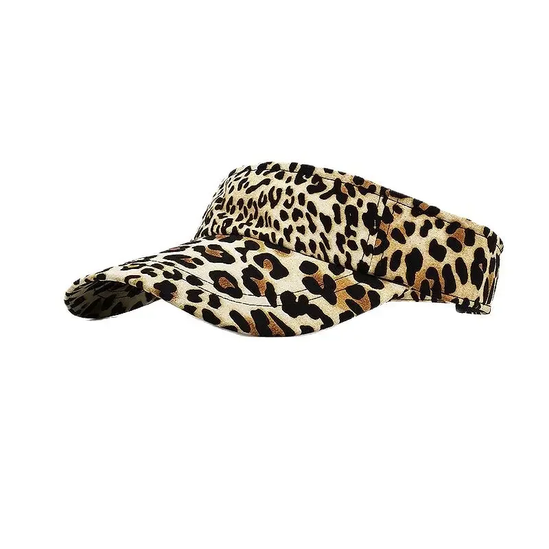 Summer Cotton Leopard Print Visors Baseball Cap Adjustable Sun Protection Cap For Men and Women 13