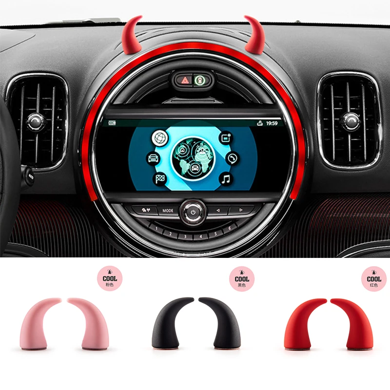 Car Air Outlet Direction Cute Devil Horns For Mini One Cooper R50 R52 R53 F54 F55 F56 F60 R55 R56 R57 R60 Countryman Ornaments