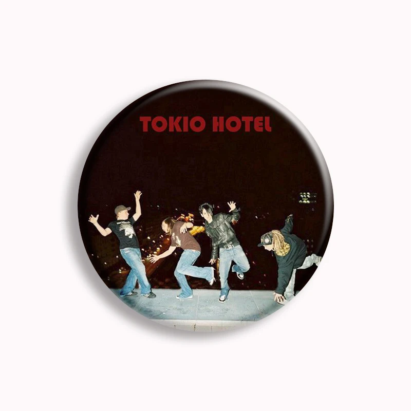 58mm German Rock Band Tom Bill Kaulitz I Love Tokio Hotel Button Pin Punk Rock Roll Team Brooch Badge Bag Decor Fans Collect