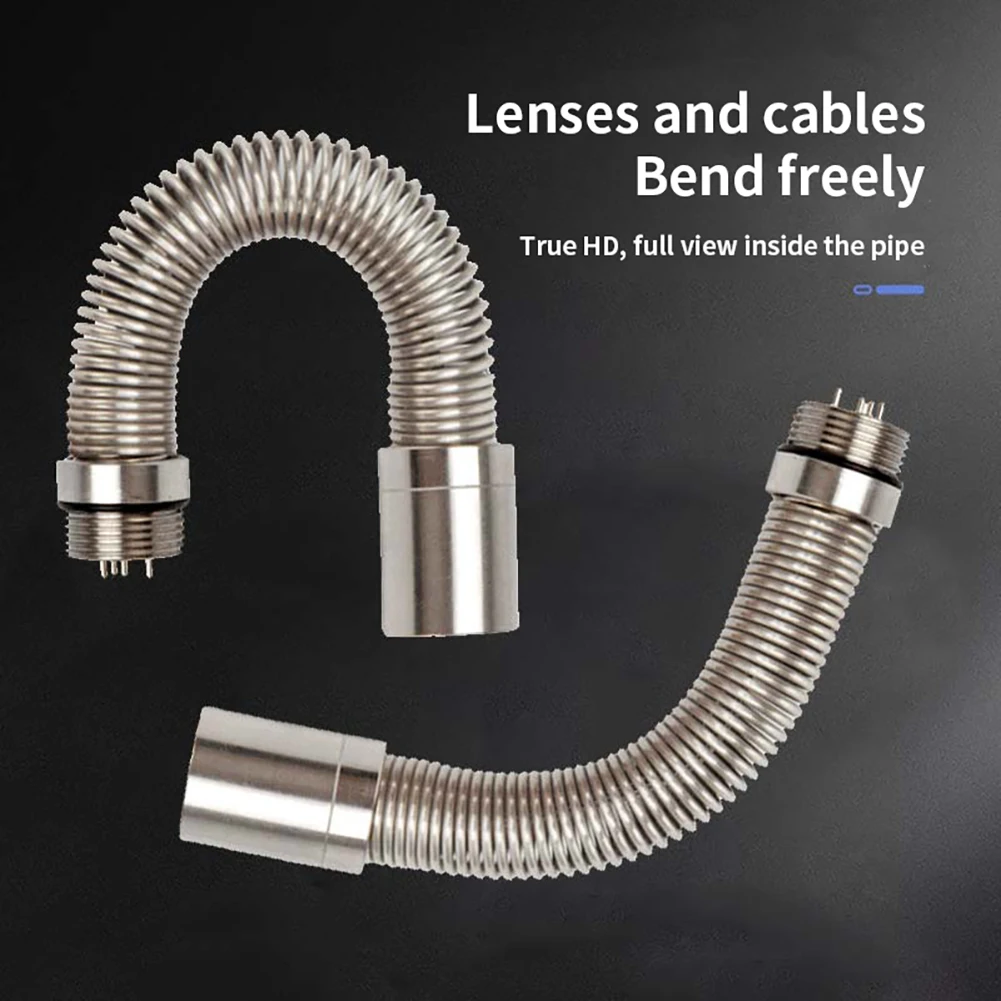 Industrial Mini Camera 23mm Lens 10'' HD Digital Screen IP68 Waterproof LED Light Sewer Pipe Borescope SD Card Pipe Camera