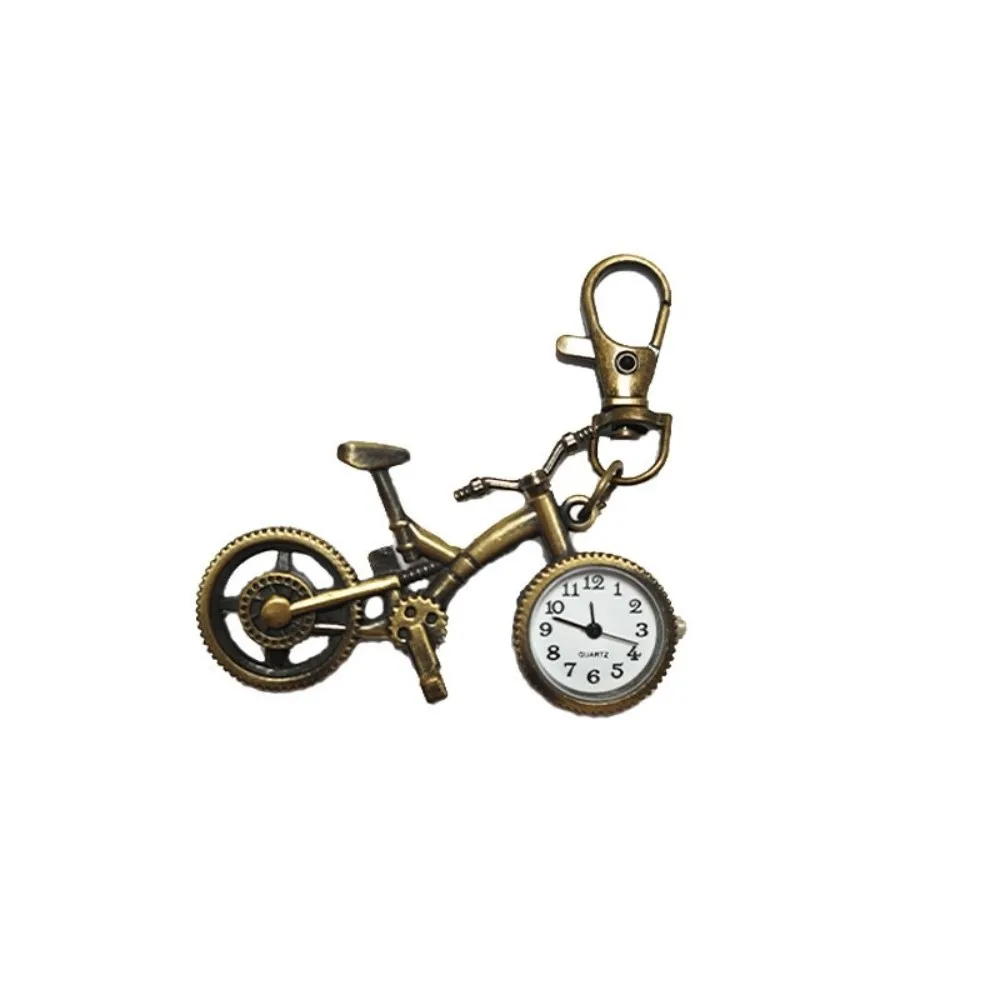 Vintage Design Pocket Watch Retro Creative Quartz Movement Keychain Watch Durable Lightweight Quartz Watch Key Decoration