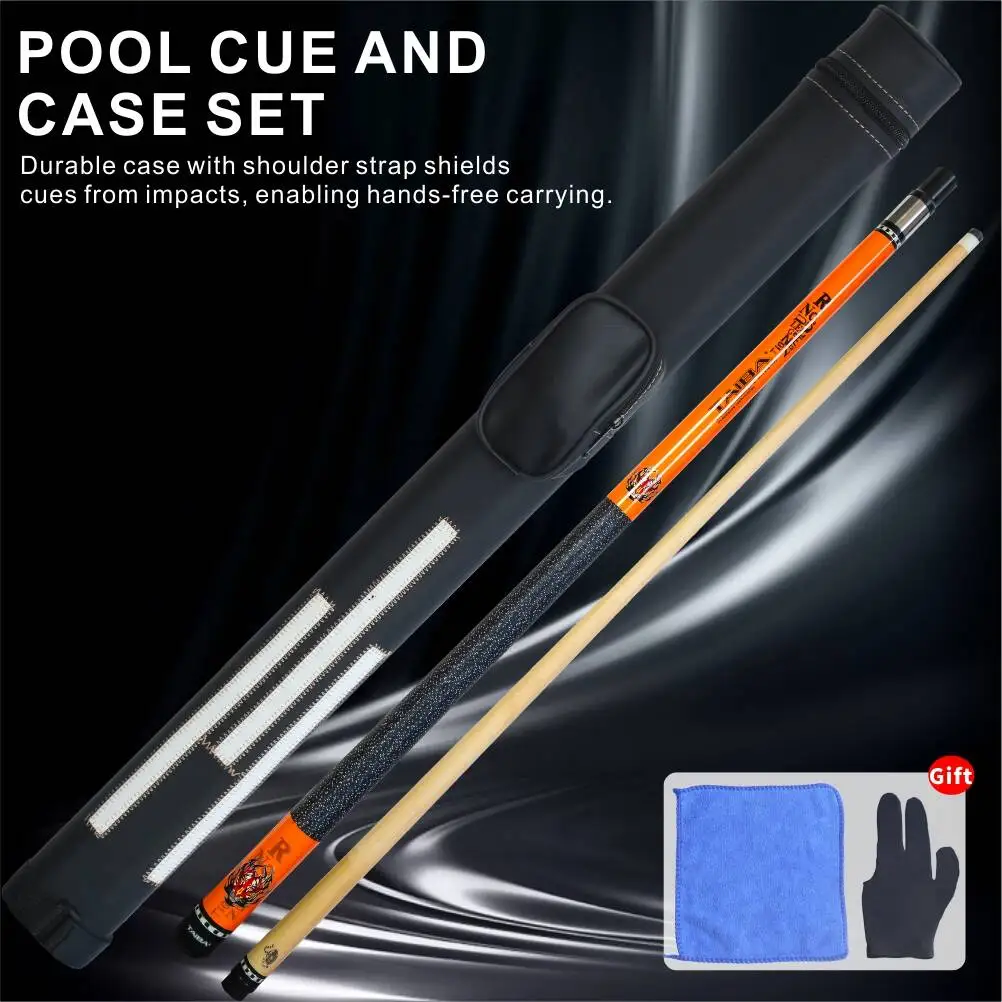 Billiards Cue Pool Cue Stick 10mm/11.5mm/13mm Tip Maple Shaft Linen Thread Handle 3 Colors Billiards Cue Stick With 2Holes Case
