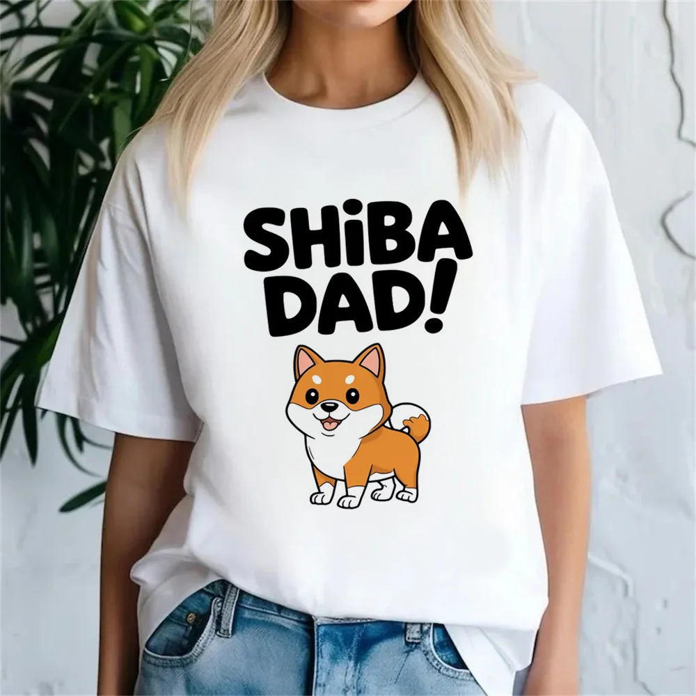 تي شيرت Shiba Inu للسيدات 2000s ريترو قوطي ملون للجامعة ملابس الشارع الشهير تي شيرت هاراجوكو جرافيك ملابس كورية مخدر