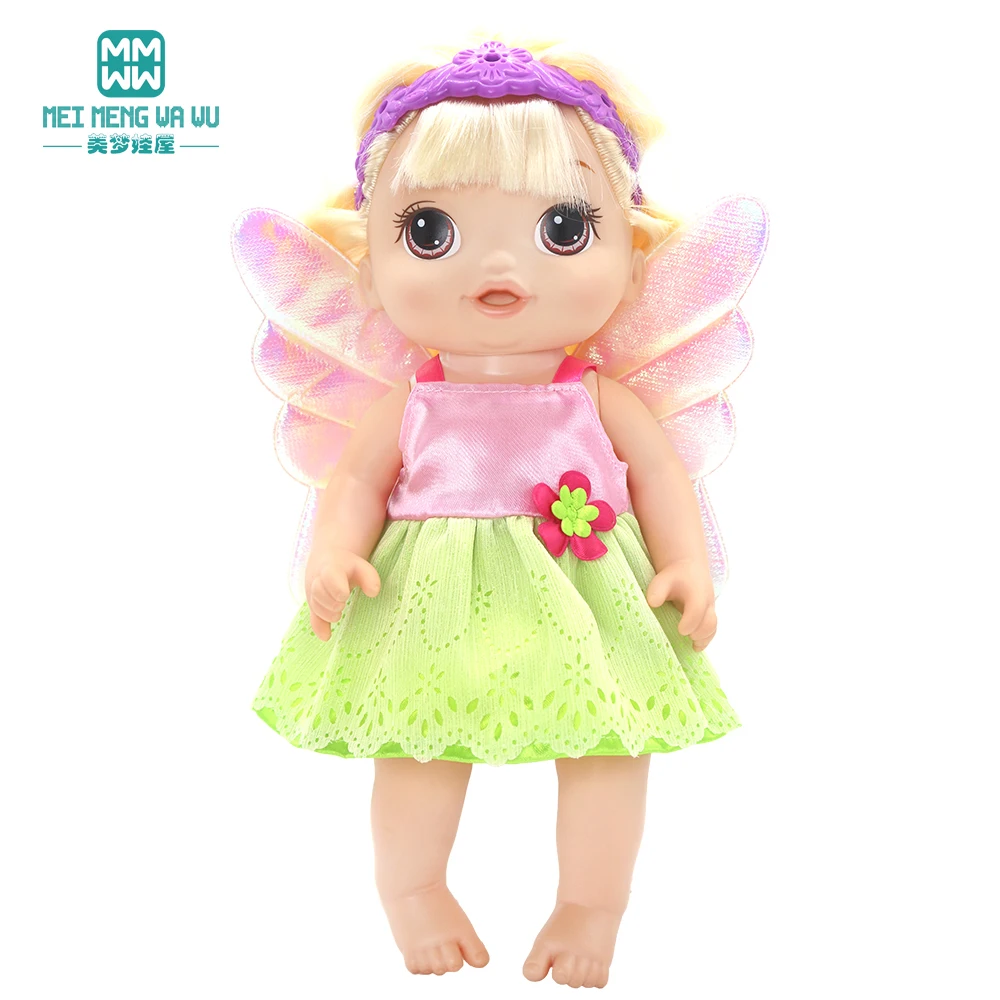 Mini Toys Doll clothes Fashion princess dress for 12 Inch 30CM Crawling Doll accessories Girl's gift