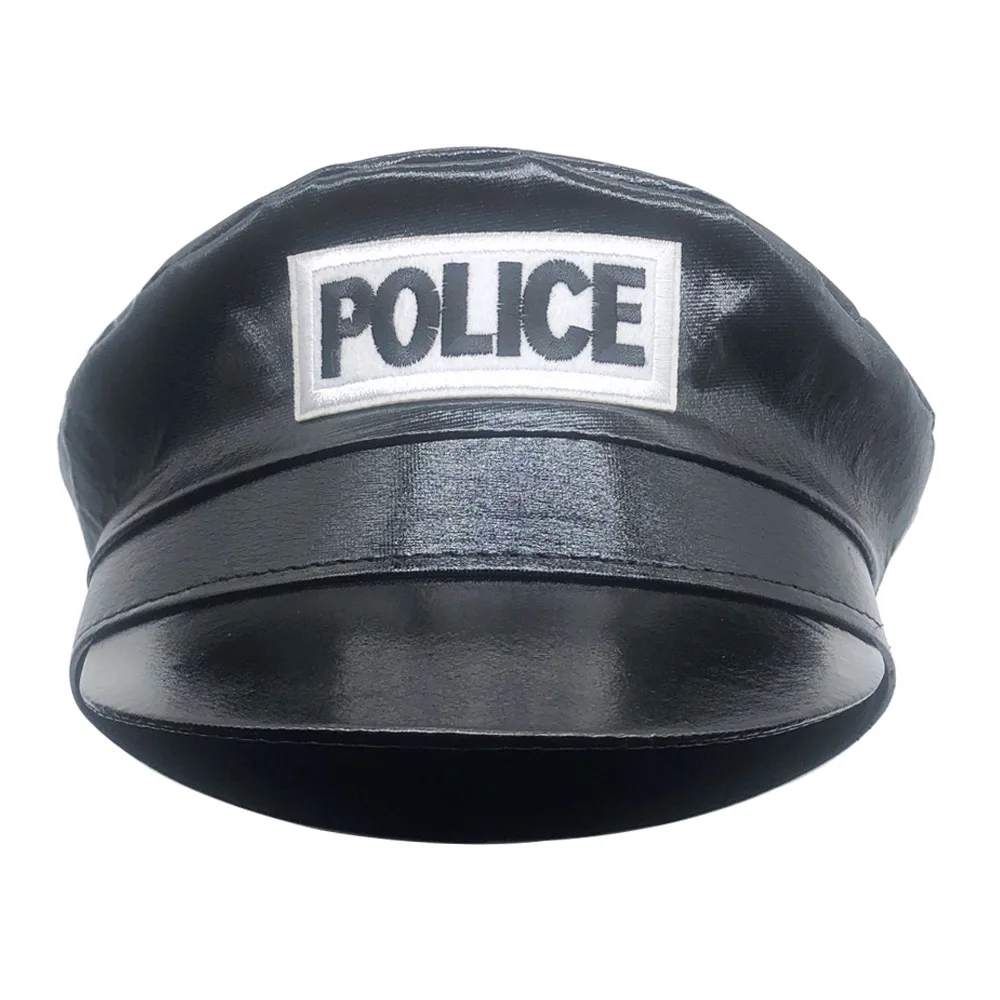 Military Hat Army Peaked Leather anime wind cap cartoon costume comic exhibition performance 2D accessories police warm 8M131