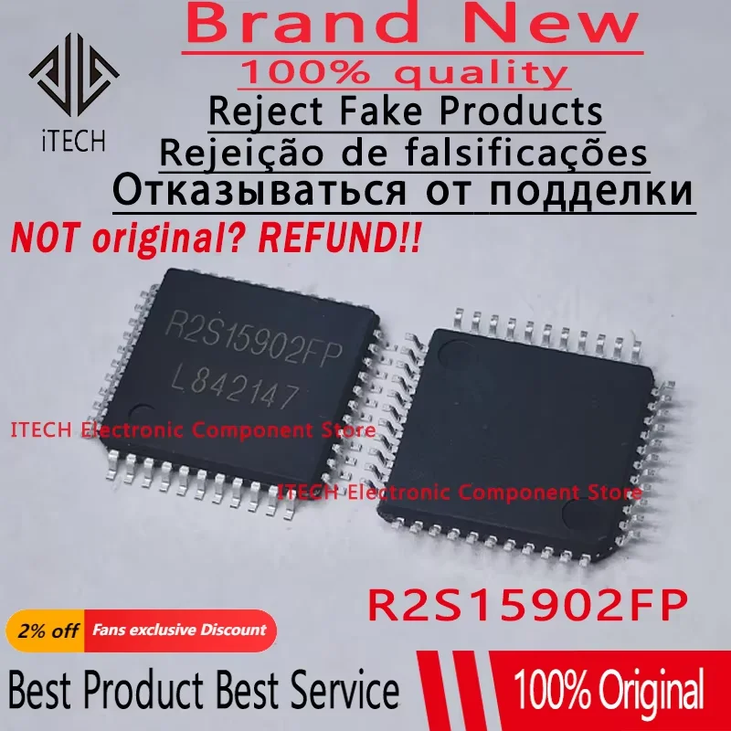 5pcs/lot Original R2S15902FP 15902 QFP-44 Chipset 100% New and Genuine High Quality