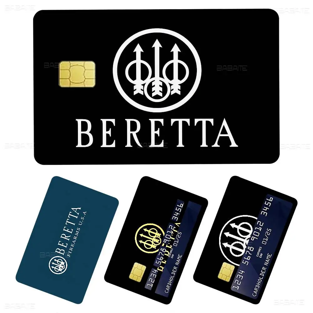 Gun Beretta Anmie Sticker Film Skin Cover for Credit Card Debit Bank Card Front