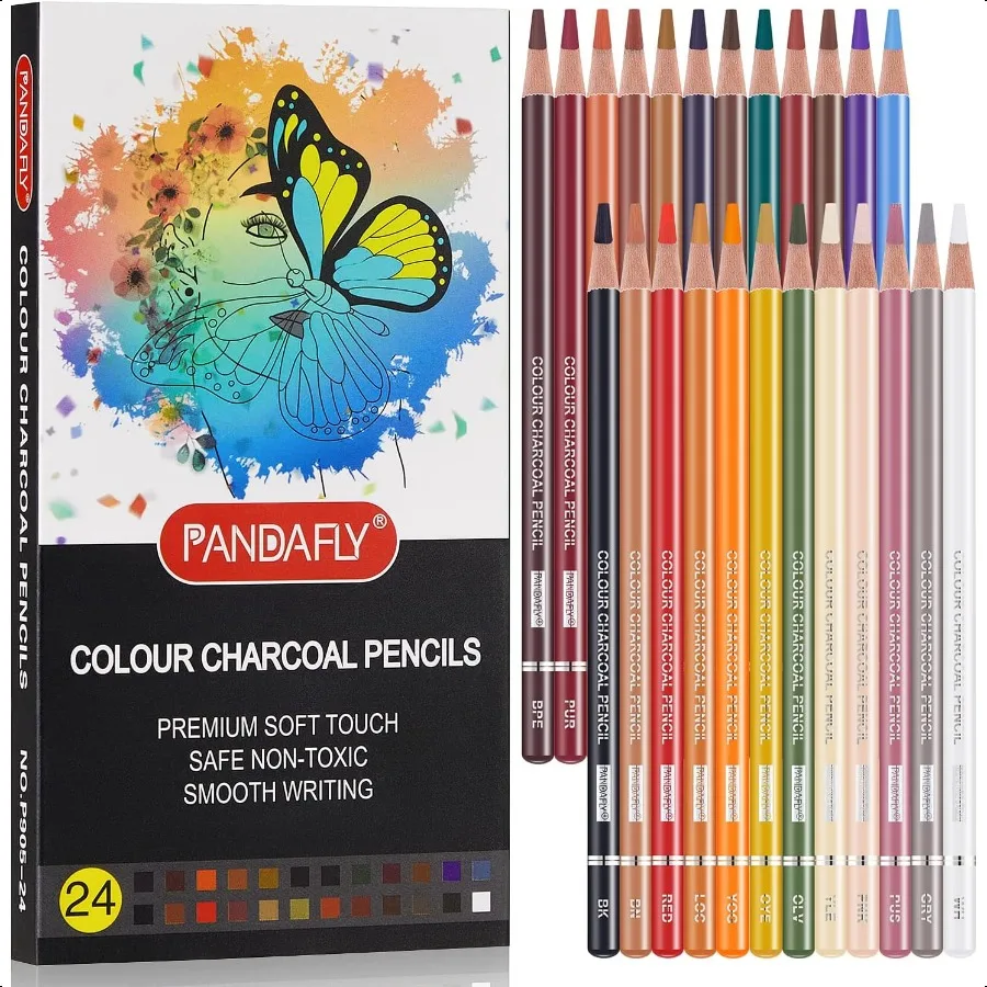

Profional Colored Charcoal Pencils Drawing Set Skin Tone Colored Pencils Pastel Chalk Pencils for Sketching Shading Coloring La
