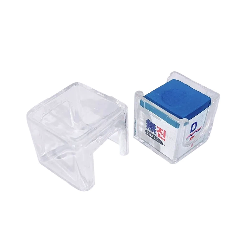 1PC Transparent Acrylic Chalk Protection Box Anti-Fouling Moisture-Proof Single Chocolate Powder Storage Billiards Supplies