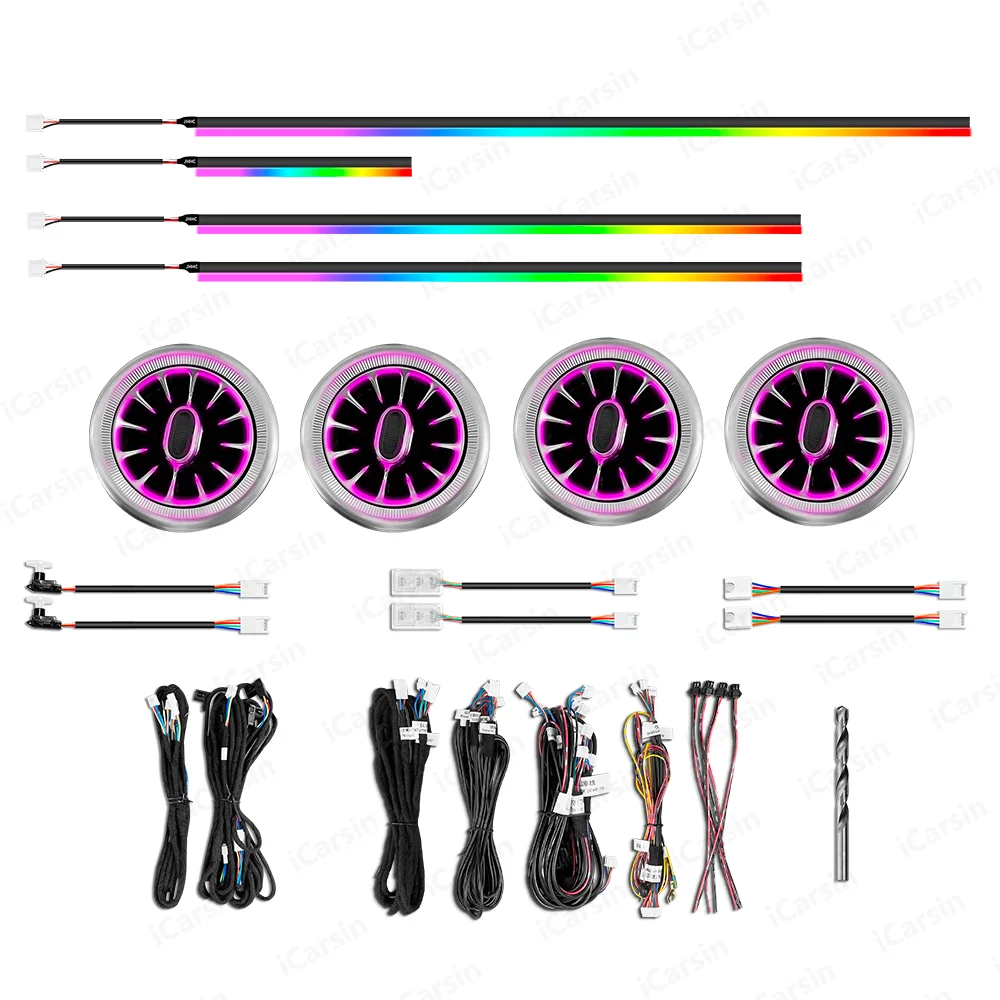 

ICarsin Upgrade 256 Colors LED Car Interior Ambient Lighting For Mercedes-Benz Smart Coupe 453 Strip Decoration Accessories