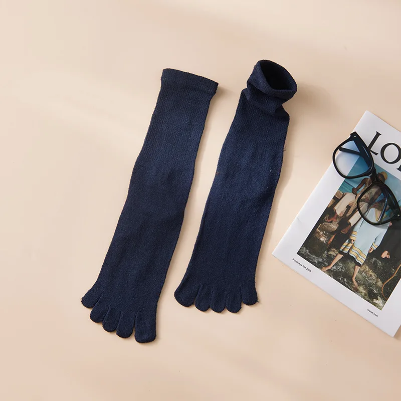 BirdTree, 3PCS 70%Natural Silk Five Finger Socks, Women Thin Comfortable Medium Length Socks, Suitable For Four Seasons P46588QC