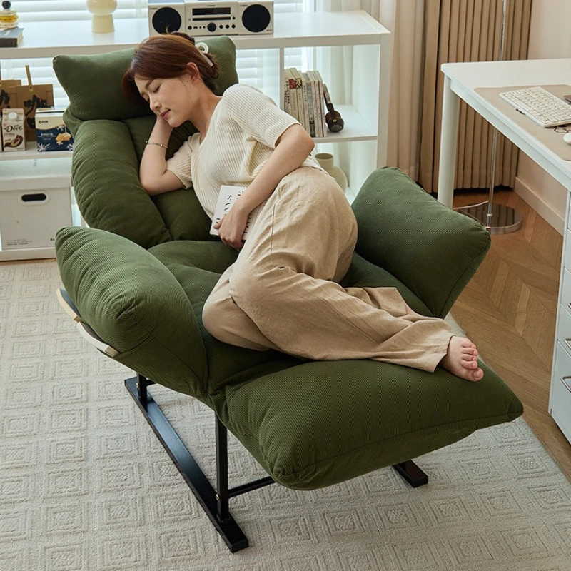 Foldable Living Room Chairs Adjustment Relaxing Backrest Chaise Lounge Office Lazy Sleep Thickened Armchairs Comfortable Chairs