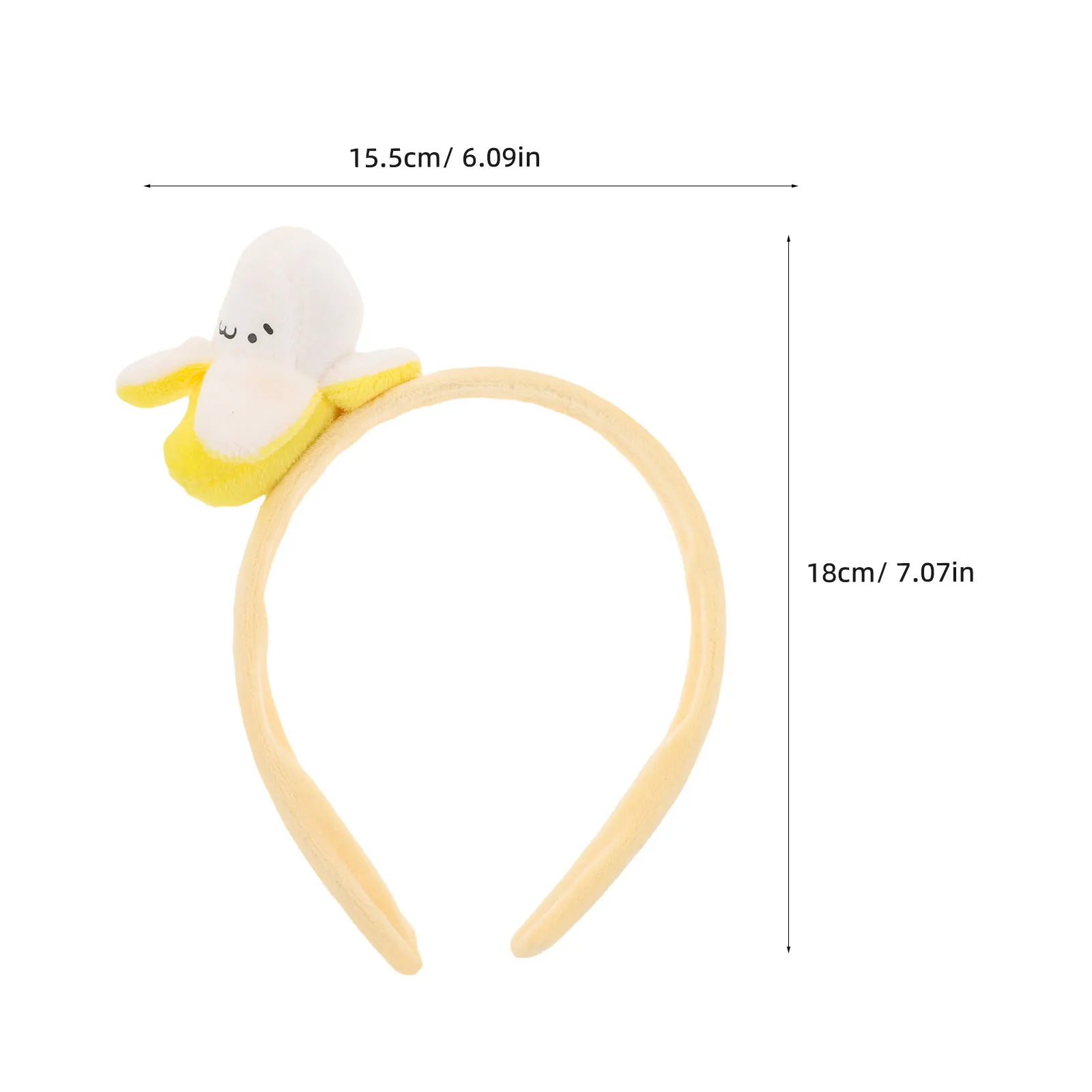 4pcs Tropical Banana Headband for Facial Cleansing, Skincare, Spa & Party – Cartoon Fruit Hair Hoop