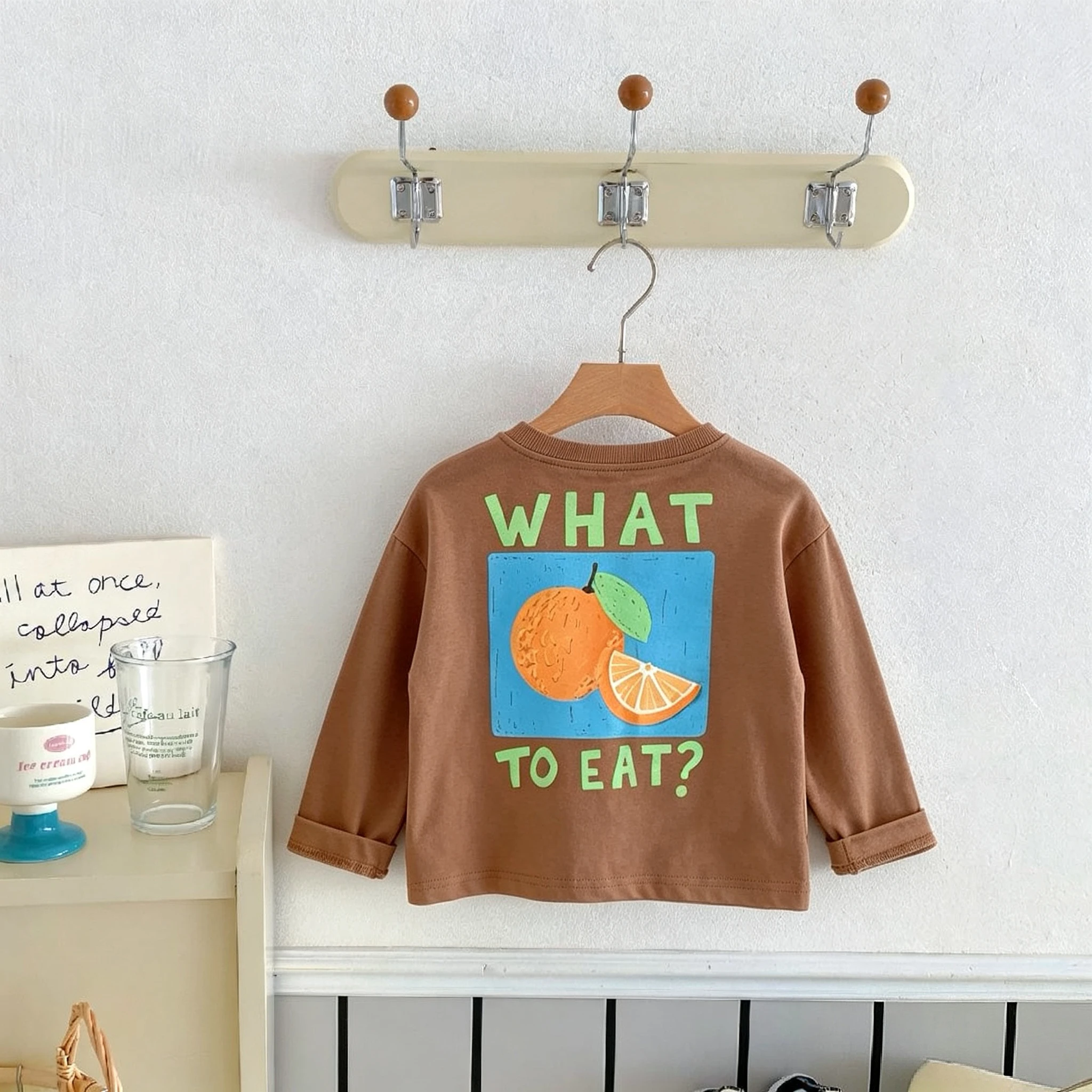 1-7 Year Old Children Clothes Long Sleeve T-shirt Printed Fashion Kids Casual Base Shirt Tops O-neck Pullover Blouse Girl Boy