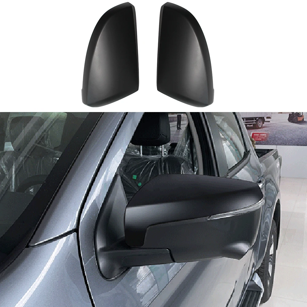 

ABS Matte Black Side Mirror Cover Rear Rearview Mirror Protection Cover For Isuzu Dmax D-max 2020-2022 Car Styling Parts