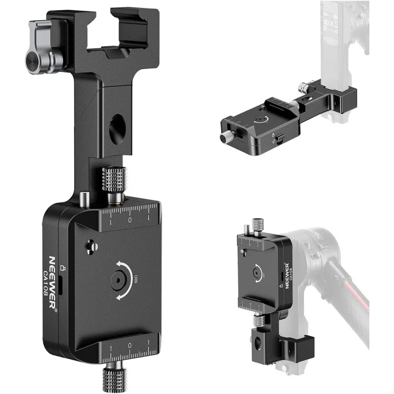 

Vertical Camera Mount Compatible with DJI Ronin RS 4 3 2 Pro Gimbal Stabilizer 180° Rotating Base