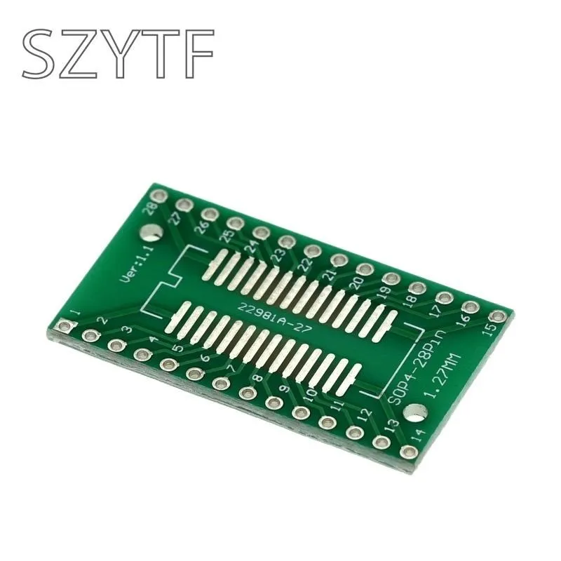 10pcs/bag SSOP28 SOP28 TSSOP28 to DIP28 Adapter Converter PCB Board 0.65MM 1.27MM