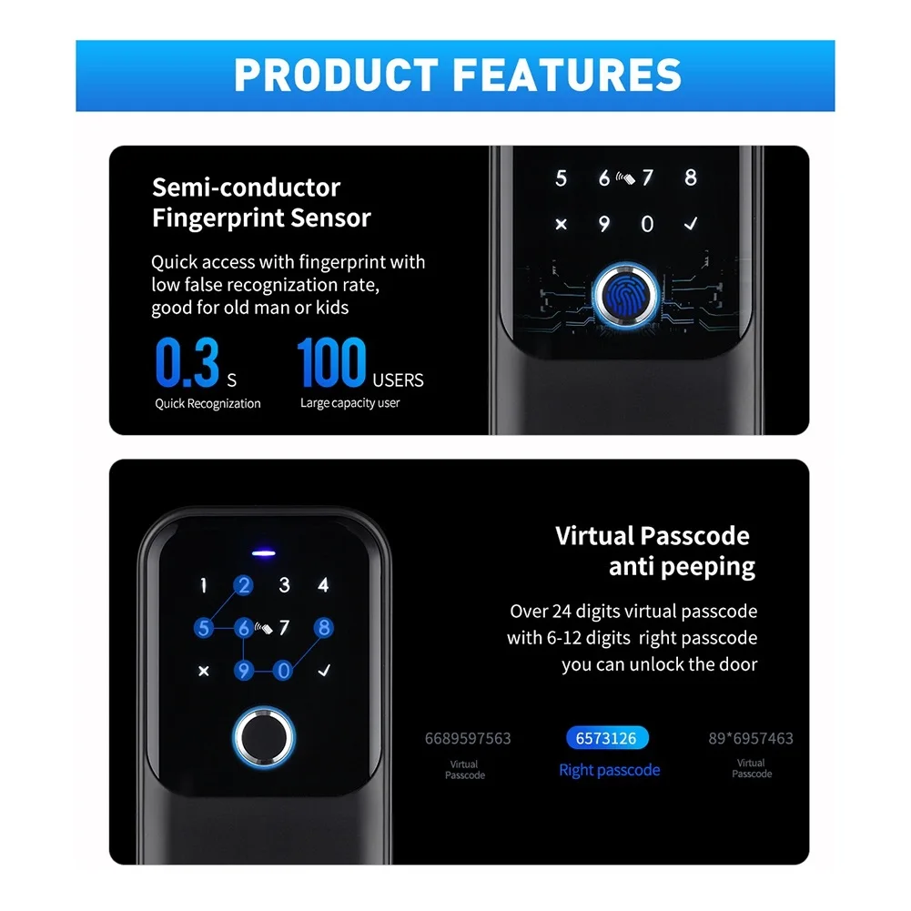 Waterdichte hoes Veilig Tuya Code Vingerafdruk Bluetooth Wifi Smart Key Box App Afstandsbediening Wandmontage Combinatie Deurslot Box