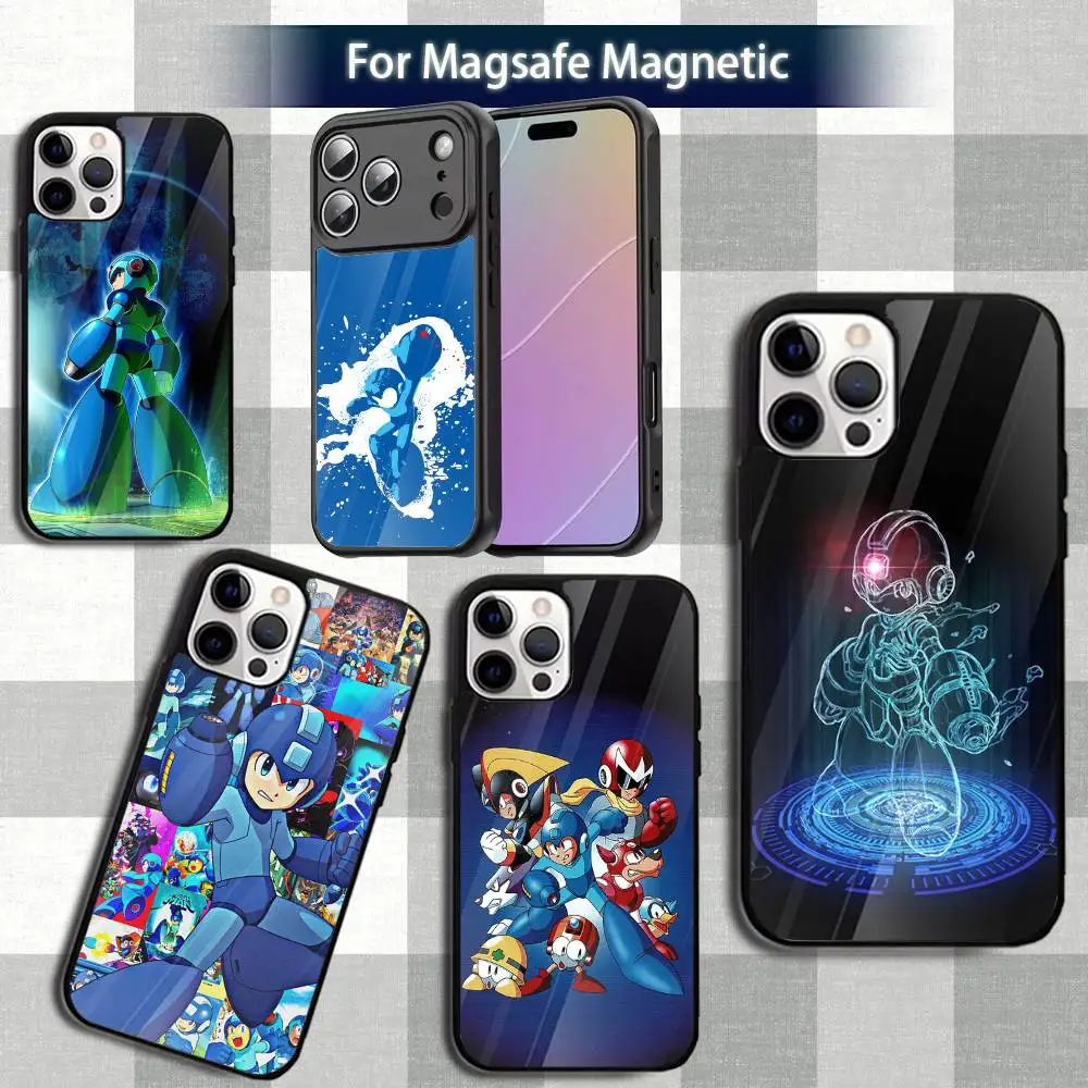 

Game R-Rockmans M-Megamans Phone Case For iPhone 13,12,15,17,11,16,14,Pro,Max,Plus,Mini,Magsafe,Magnetic Wireless Charging Case