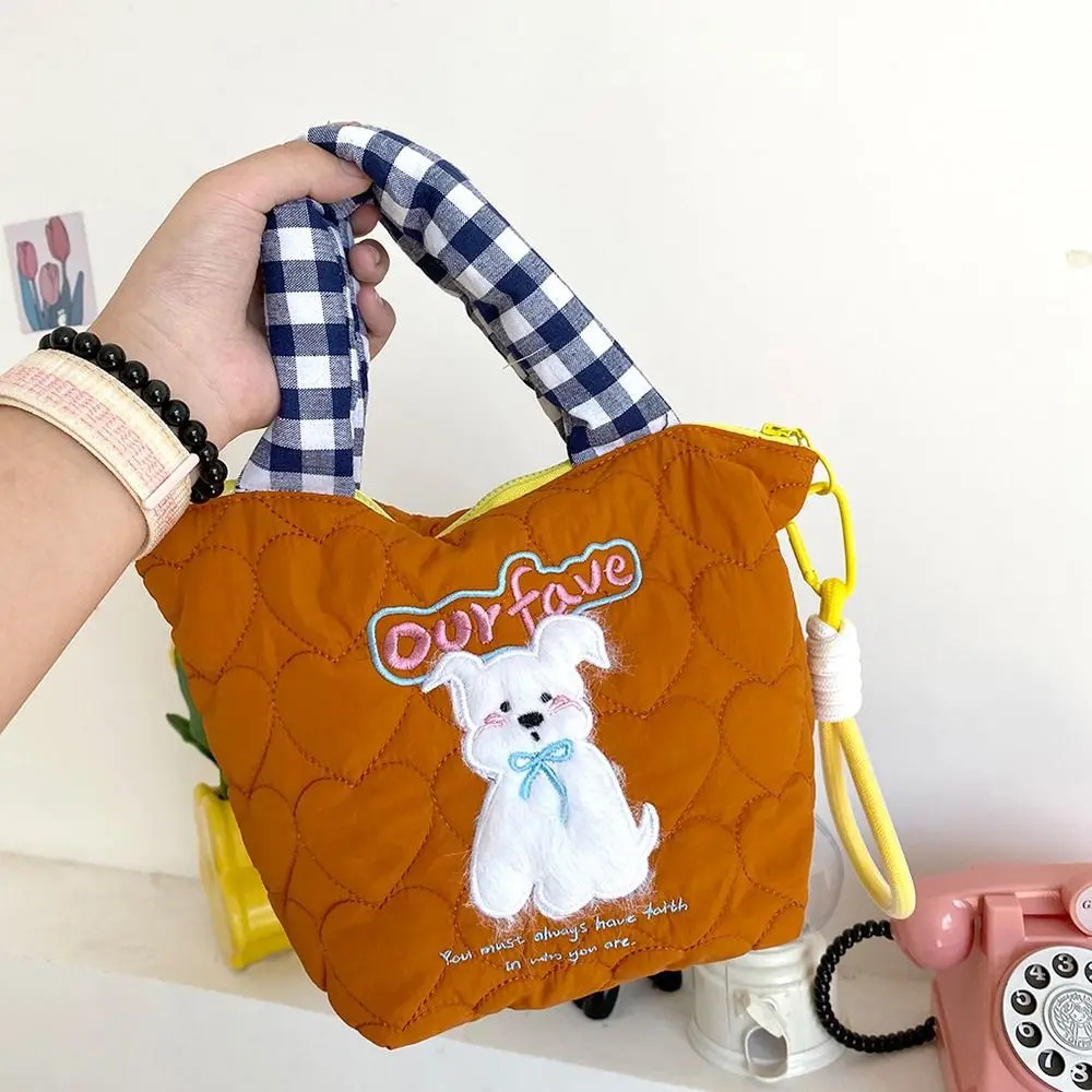 Bonito estilo coreano nuvem bolha bolsa inchado zíper filhote de cachorro cão nuvem saco sacolas armazenamento acolchoado saco embreagem senhora