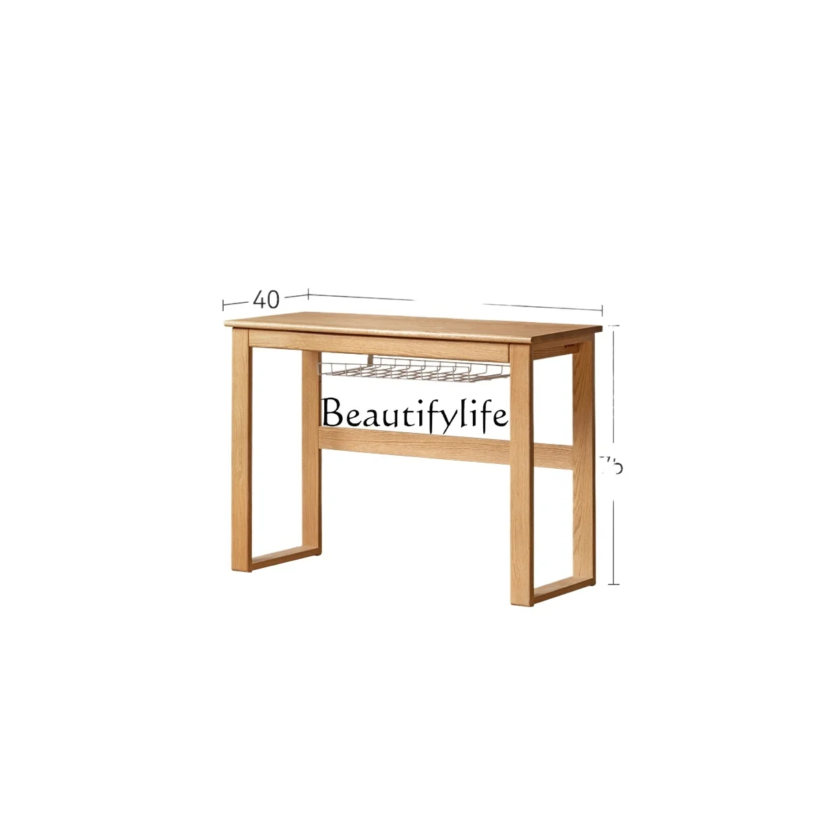 

Solid Wood Desk Against The Wall Oak Office Computer Desk Home Log