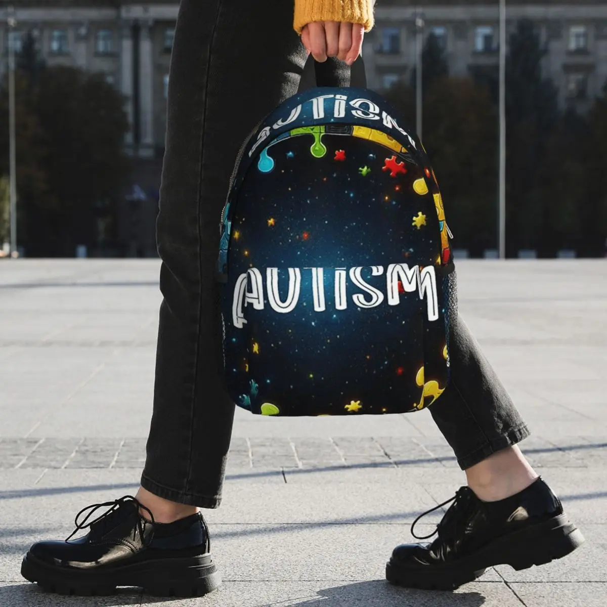 Empowering Autism Awareness With Specialized Backpack Student BookBag Children School Bag Laptop Shoulder Bags for Boys Girls