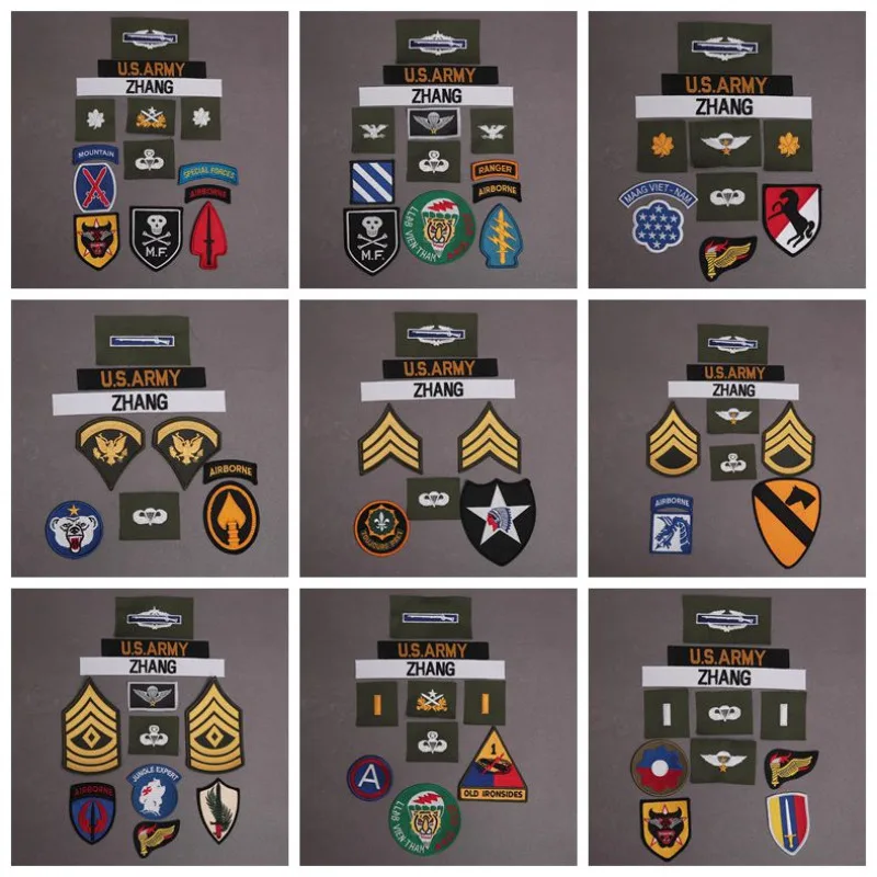 مجموعة حرب فيتنام الجيش الأمريكي TCU Patch MAAG CCS Jungle Expert M65 og107 سترة التصحيح ARVN LLDB Specia Force MACV-SOG شارة (بدون سترة)