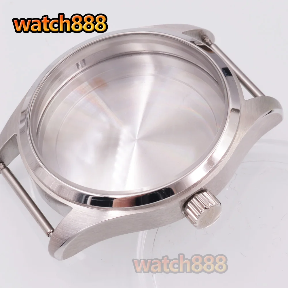 watch888 40mm Stainless Steel Silver/Black/Coffee color Watch Case Sapphire Glass Fit NH35 NH36 ETA2824 PT5000 Movement
