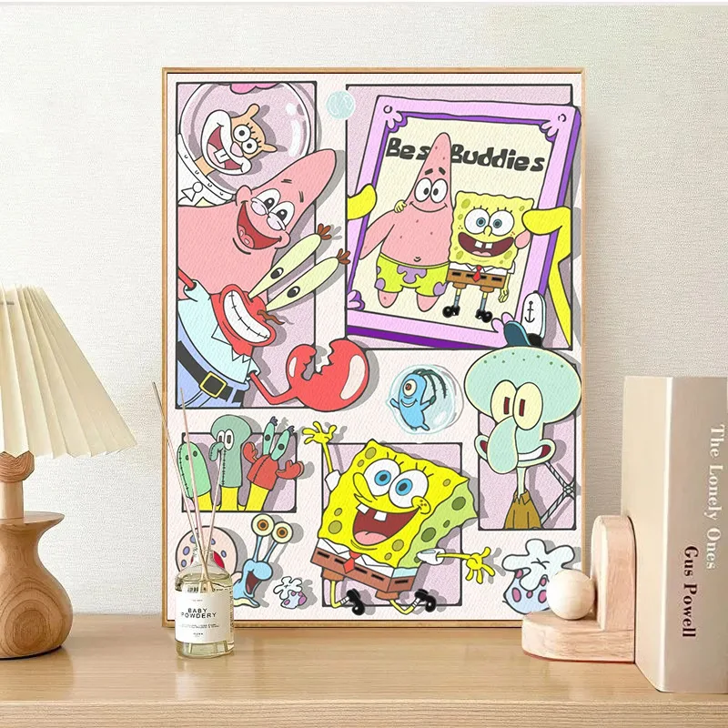 

30x40cm miniso cartoon diamond painting 5D handmade DIY crystal diamond sponge baby birthday gift room decoration painting