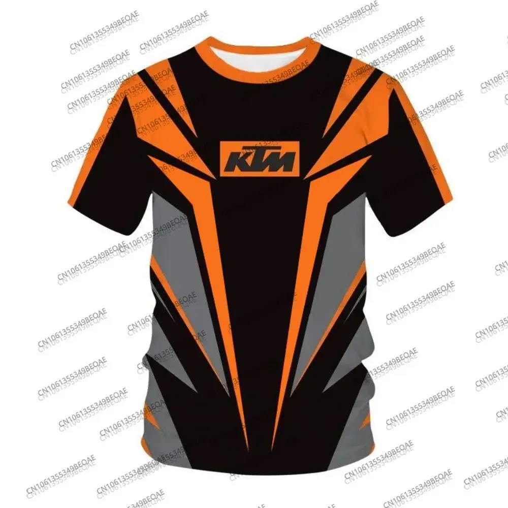 Camiseta de manga corta con logotipo de KTM, estilo deportivo, informal, cómoda, con cuello redondo, ropa de calle