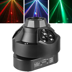 200W pszczoła oko reflektor z ruchomą głowicą DMX LED obracający się sceniczne światło laserowe reflektor z ruchomą głowicą z pilotem do pokaz weselny Disco Disco