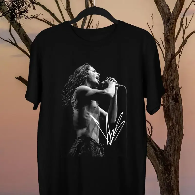 Chris Cornell On Stage Signed Black Men T Shirt Size S 5Xl